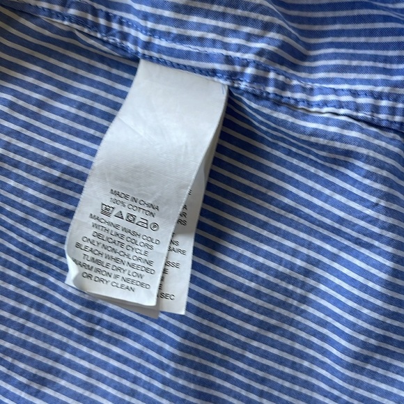 Broome Street - Kate Spade blue& white pinstripe button down - size XL - Picture 7 of 10